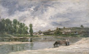 På Loire, 1874 (olie på træ)